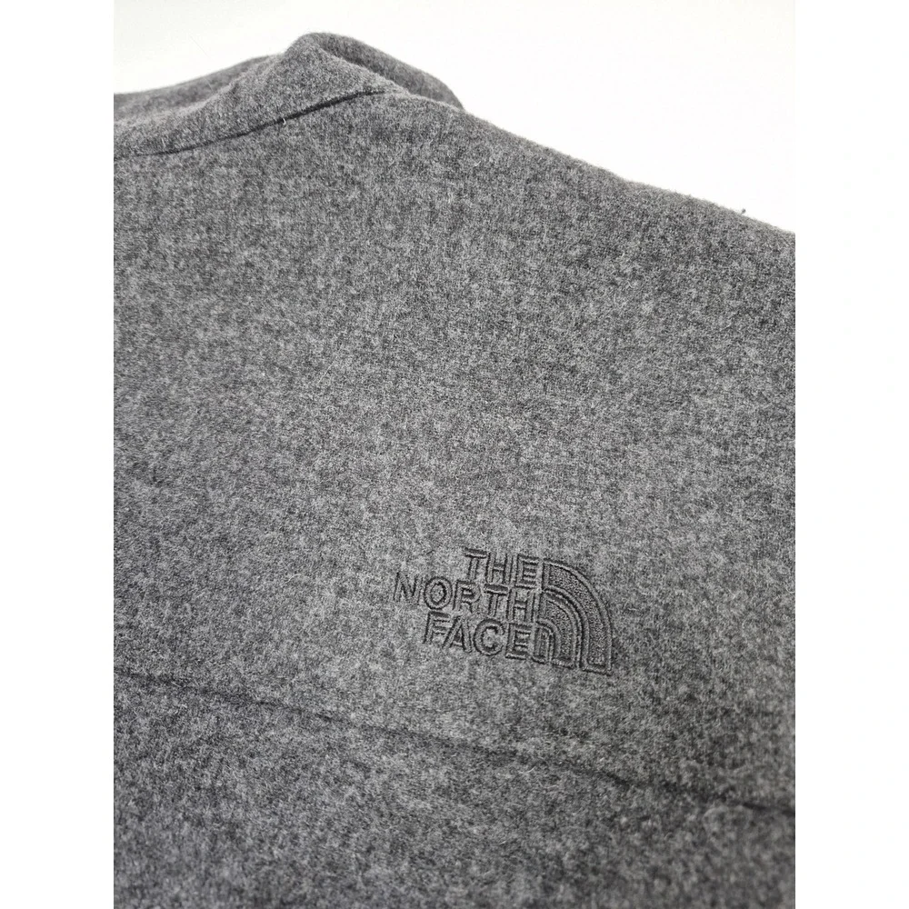 The North Face Jacket Mens L Gray Wool Fleece Full Zip Lined Windbreaker